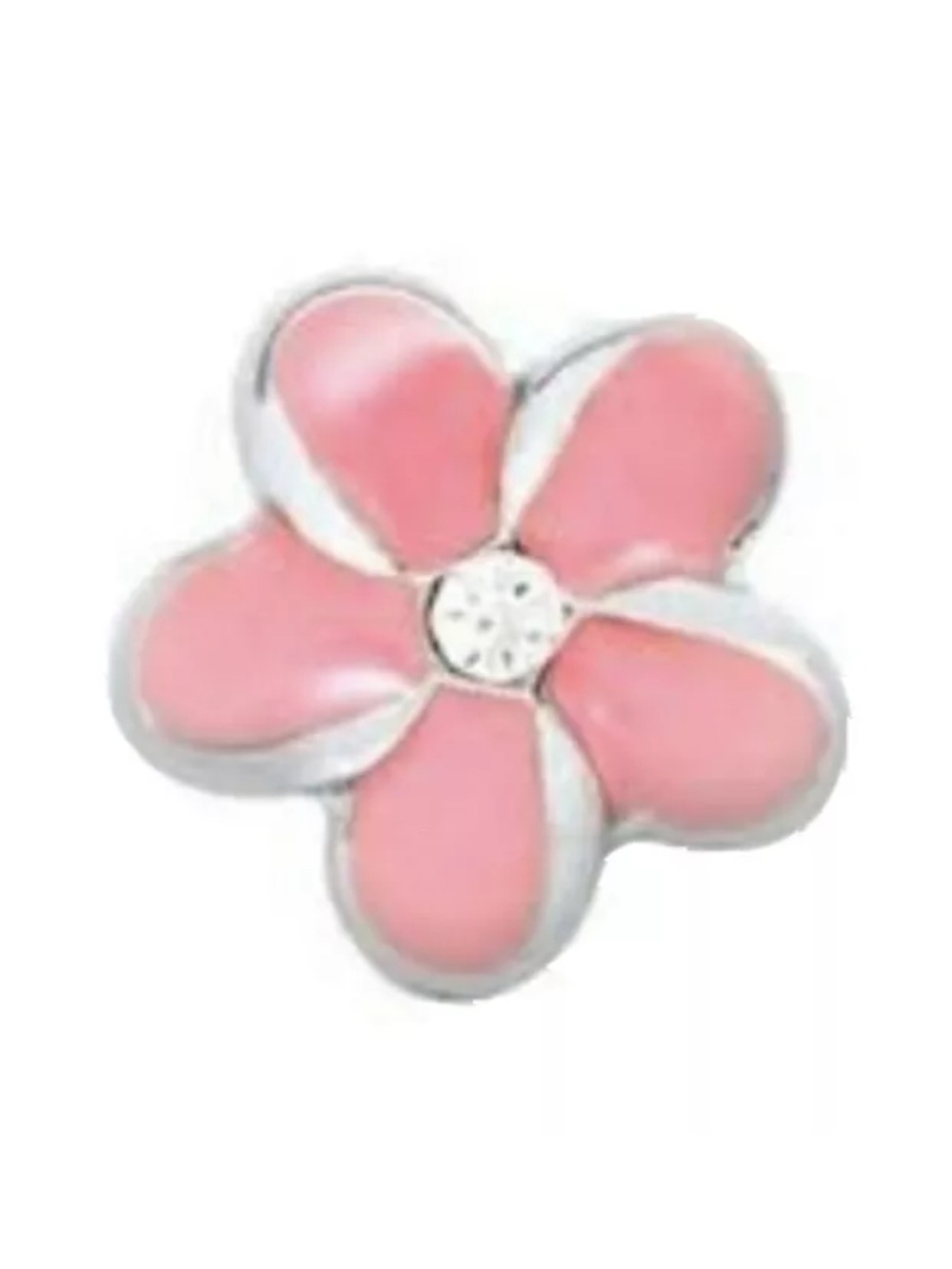 Origami Owl Pink Enamel Flower Charm
